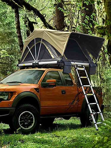 Tenda da tetto portatile con scala telescopica pieghevole per campeggio e viaggio