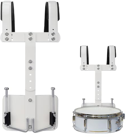 LIGHTAOTAO Arnés Ajustable para Caja de Percusión de Marcha de Aleación de Aluminio Blanco Ligero y Fácil de Montar y Transportar