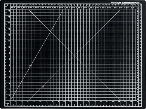 Dahle Vantage 10672 premium självläkande skärmatta, 45 cm x 61 cm, 1/2 tum rutnät, 5 lager för maximal läkning, perfekt för hantverk och sömnad, svart