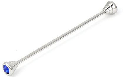 Xuniu Camisa para Hombre Cuello Pin Corbata Corbata Clip Corchete Broche Barra Barbell Lapel Stick - Plateado