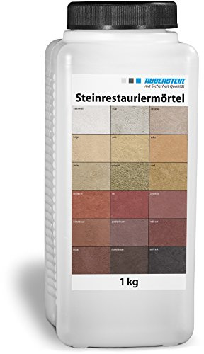 Ruberstein® Steinrestauriermörtel/Reparaturmörtel/Sandstein 1 kg (steingrau)