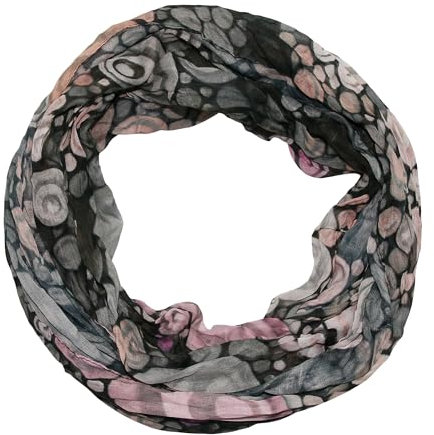 beybey® Trance Edition Damen Seide Loop Schal in herrlichen Farben - ein Seidenschal zum Verlieben (grau)