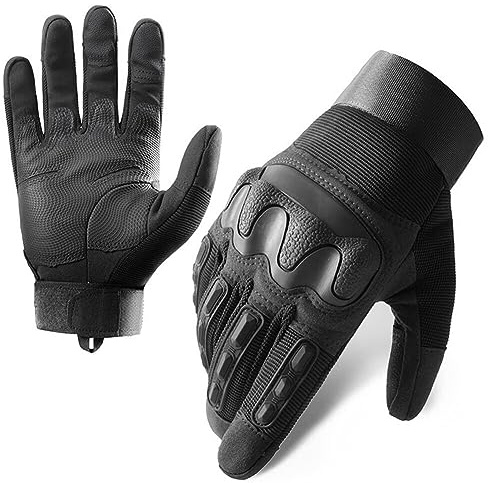 Asudaro M/L/XL Gants Tactiques pour Hommes, Tactique Pleine Doigt Militaire Combat Gants pour Moto Chasse Cyclisme Tir Randonnée Camping Armée Gants Boxe VTT Scooter Gants Thermiques à écran Tactile