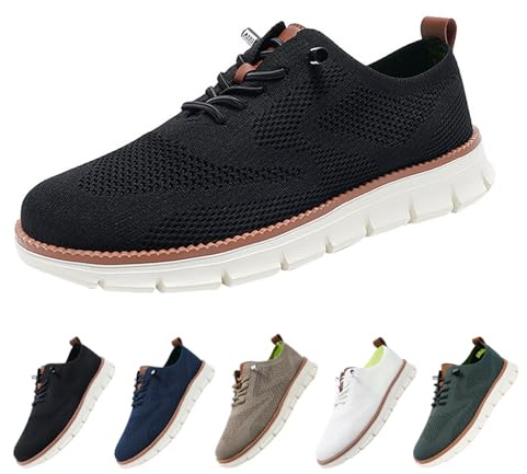 riou Zapatos Wearbreeze for Hombre, Zapatos Ortopédicos Urbanos Ultra Cómodos, Breeze Urban Zapatos Hombre, Zapatos Casuales de Malla Transpirable for Caminar