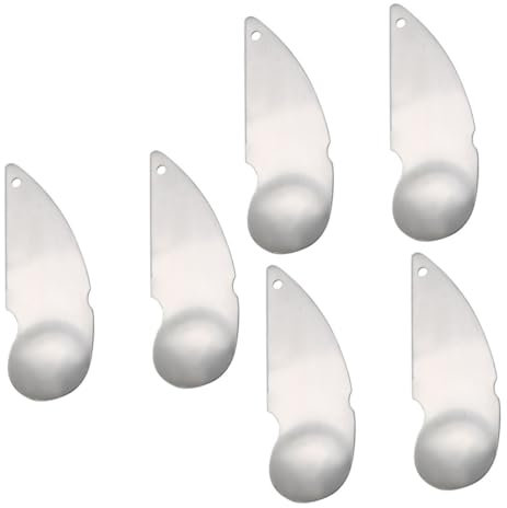 Amosfun 3 Juegos Cuchara De Kiwi Pelador De Limón Pelador De Verduras De Naranjas Rebanadoras De Kiwi Cucharas Cortadoras De Acero Inoxidable Silver 2 Piezas * 3