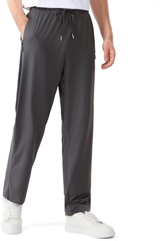 AMOMÍ Pantalon Chandal Hombre Pack de 2 Tela Ligera Pantalones Deportes Running Secado Rápido Pants Fitness Gimnasio Gym Atletismo Verano Sin Puño (FR/ES, Letras, XL, Regular, Regular, Gris Oscuro)