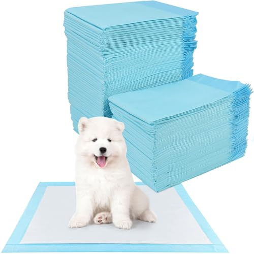 100 Pezzi Tappetini Igienici per Cani, 33 x 45cm Traversine cani, 5 Strati Tappetini Assorbenti per Cani, Tappetini Cane Superficie ad Asciugatura Rapida, Addensare
