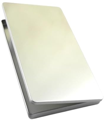 FJIXUO Caja de Almacenamiento Rectangular Metal Plateado, Organizador estaño en Blanco DIY, Organizadora, ataúd for el hogar, 3 uds para Guardar Lápices Y Material