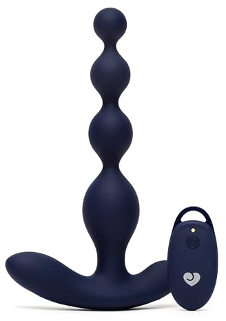 Lovehoney Vibrating 6 Inch Anal Beads Adult Sex Toy with Remote Control | Bendable Silicone Butt Plug, Custom Fit, Waterproof, Anal Toy Vibrator, 6 Inches Insertable Length, for Men Women & Couples