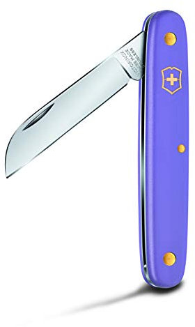 Victorinox Navaja para flores, Cuchillo jardinería, Profesionales, Hoja recta, morado