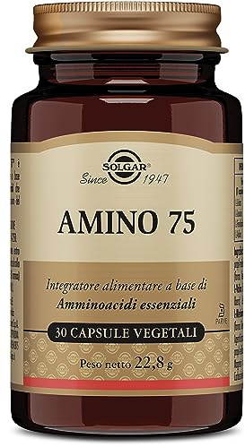 Solgar AMINO 75, 30 capsule vegetali – Amminoacidi essenziali – supporto fabbisogno proteico