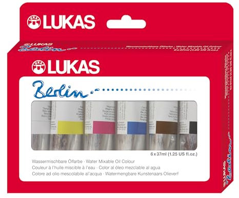 LUKAS BERLIN OIL, Ölfarbenset mit 6 x 37 ml Farbtuben im Kartonetui