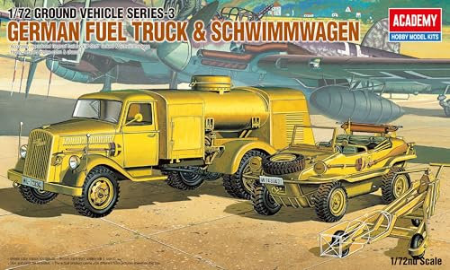 Academy 1:72 - Camion de Carburant Allemand de la Seconde Guerre Mondiale et Schwimwagen