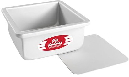 Fat Daddio's PSQCC-663 Removable Bottom Square Cake Pan, 6 x 6 x 3 Inch, Silver