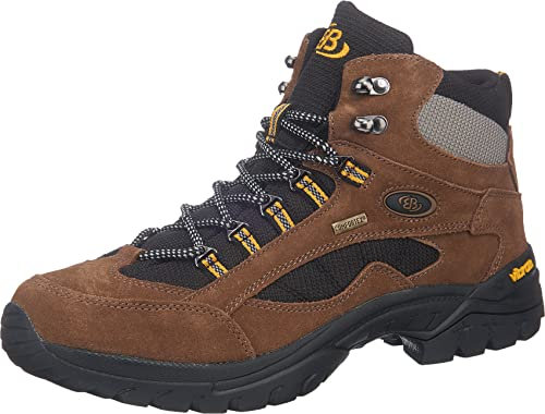 Brütting Unisex Chimney Rock Trekking-& Wanderstiefel, Braun Schwarz Gelb, 43 EU