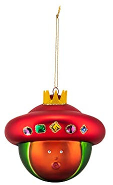 Alessi AMJ13 10 Baldassarre Boule de Noël, Verre Soufflé, Multicolore