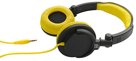 One For All SV 5612 - Auriculares de Diadema (Clavija de 3,5 mm, 1,5 m), Color Amarillo