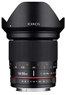 Rokinon 20mm f/1.8 AS ED UMC Wide Angle Lens for Micro Four Thirds Mount Interchangeable Lens Cameras