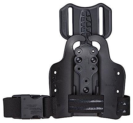 SAFARILAND Drop Flex Adapter with Single Strap Leg Shroud for Gun Holsters, Assembly Polymer,Black