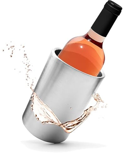 BigDean Weinkühler aus doppelwandigem Edelstahl – Flaschenkühler für Wein & Champagner – Sektkühler mit Langer Kühldauer