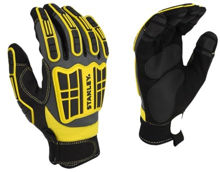 STANLEY Mens SY820L Extreme Protection Performance Gloves, Multicoloured, L (Pack of 2), 29729-50510