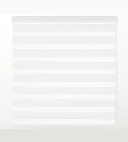 Zebra Textil SANSA Doppelrollo mit dekorativer Kassette, Creme, 145 x 175 cm