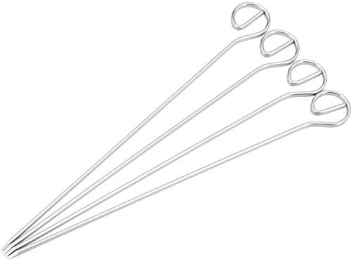 Westmark Set di spiedini per shish kebab, 4 pezzi, lunghezza: 21 cm, acciaio inox, argento, 10242270