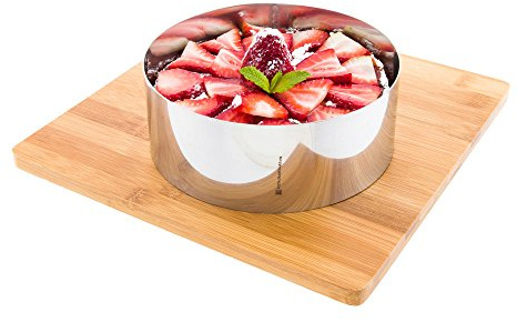 Restaurantware 5 x 2.4 Inch Baking Ring 1 Round Cake Ring - Oven-Ready Freezable Stainless Steel Ring Mold Dishwashable For Cooking Or Baking