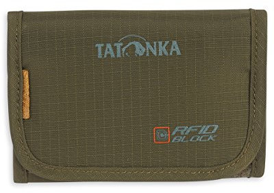Tatonka Folder RFID Block - Geldbörse mit RFID-Blocker - TÜV geprüft, Olive-rip