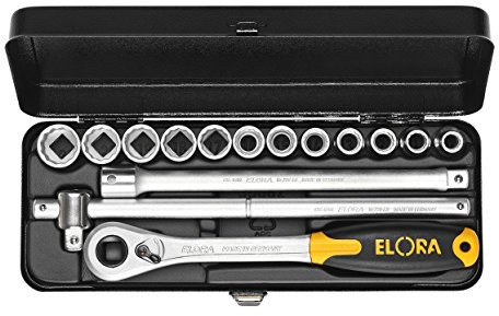 Elora Steckschlüssel-Satz 1/2 Zoll, Sechskant, 15-teilig 10-22 mm, 771-LKMU