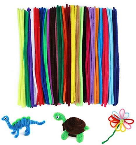 G2PLUS 200 Stück Pfeifenreiniger Bunt, 6mm x 30cm Chenilledraht Pfeifenputzer für Kinder Zum Basteln und Dekorieren