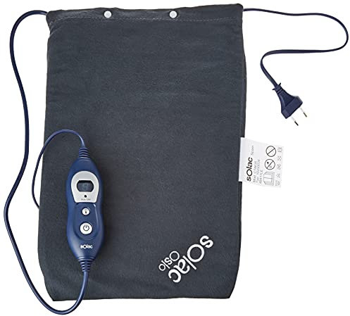 Solac CT8635 Oslo - Almohadilla eléctrica térmica, 39 x 27 cm, proporciona calor y alivia molestias, alivio del dolor, azul