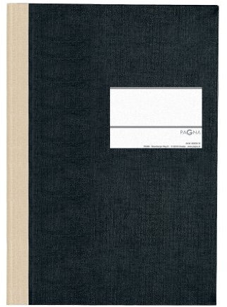 Pagna 14212-04 Geschäftsbuch PNA CLASSICA A4 Papiereinband mit Leinenstruktur, Geweberücken 96 Blatt, kariert, Farbe: schwarz