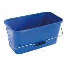 Teko Plastic Wischeimer mit Metallhalterung, 12 l, blau, Einheitsgröße