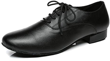 MINITOO Junge Herren Tanzschuhe Standard Latein Ballsaal Schuhe Tango Salsa Tanze schuhe JF001 Schwarz EU 42