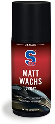 Dr. Wack - S100 Matt vaxspray 250 ml I Premium motorcykelsprayvax för alla motorcyklar I Lämplig för alla matta ytor I Högkvalitativ motorcykelvård – Tillverkad i Tyskland