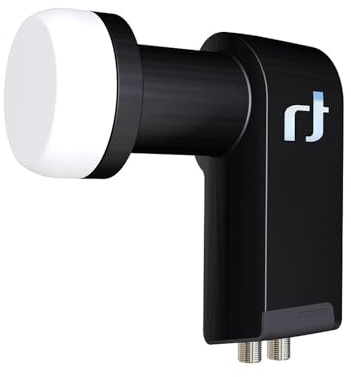 Inverto Black Ultra Twin HGLN 40mm LNB (diametro feed 40 mm) per ricevitori satellitari analogici e digitali, colore: Nero