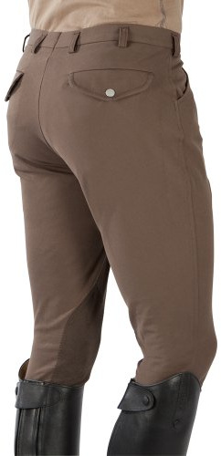 Pfiff Kniebesatz Reithose -Clima- für Herren, aus wärmenden und kühlendem Material, Farbe: braun, Größe 50