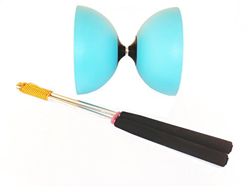 Henrys Circus Diabolo TÜRKIS mit ULK2 schwarz + Henrys Alustäbe