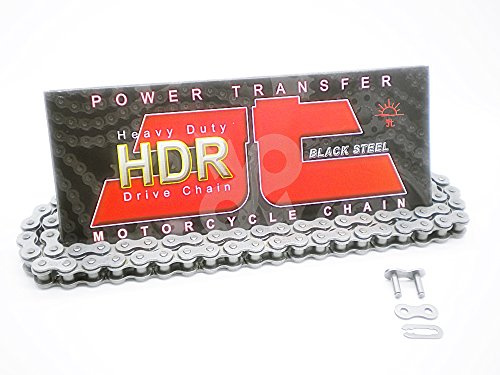 jtsprockets JT Chain JTC428HDR134SL (428 Series) Black Steel 134 Link Heavy Duty No O-Ring with Link Lock