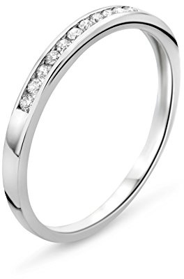 Miore MC909WM - Anillo de mujer de oro blanco (9k) con 11 diamantes (talla: 12)