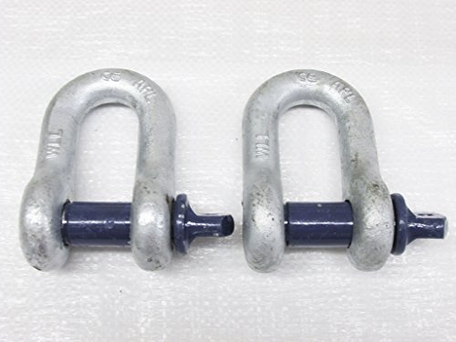 Dee Shackles with Screw Pin 2 Ton x2 - Lifting 2000KG 1/2 x 5/8