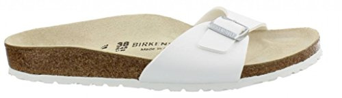 Birkenstock Classic Madrid Birko-Flor, Unisex-Erwachsene Pantoletten, Weiß (Weiß), 40 EU