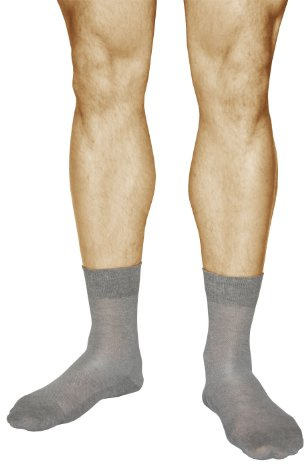 vitsocks Calcetines de Verano Primavera Lino Algodón Hombre (3 PARES) Finos Transpirables, gris, 42-43