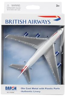 Herpa Toys Single Airplane British A380, toy model in small scale, aeroplane model, collect, play, miniature model made of plastic – suitable for 3 year olds