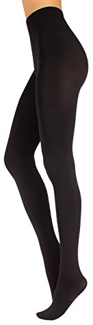 CALZITALY MEDIAS INVERNALES OPACAS CON ELASTICO CONFORT | PANTY MICROFIBRA | 200 DEN | NEGRO, MARRÓN | S, M, L, XL | CALCETERÍA ITALIANA | (L/XL)