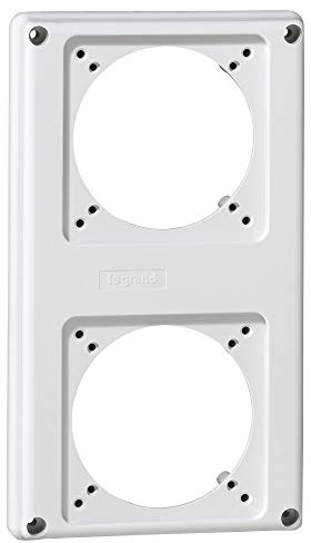Legrand 057713 Plastron Recevant 2 Prises pour Composer un Coffret, 16A, 220mm x 125mm