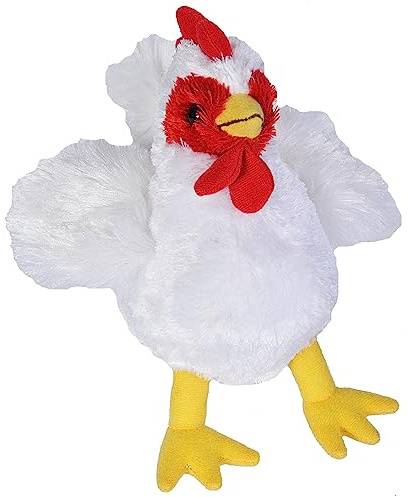 Wild Republic 16237 Hug'ems Plüschtier, Kuscheltier, Huhn 18cm