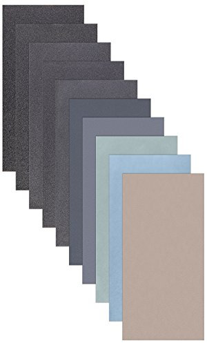 10 Blatt Schleifpapier Sortiment 210 x 110 mm P5000 P3000 P2000 P1000 P800 Nass und Trocken Sandpapier