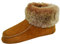 Naturasan Lammfell-Hüttenschuhe Damen Hausschuhe/Mokassin mit Ledersohle (41, Cognac/beige)